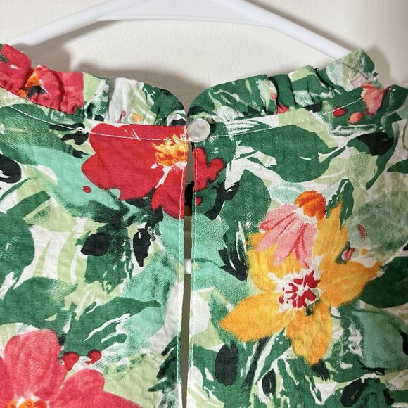 THML Green Size XS Floral Shift Knee Length Sleeveless Dress - Picture 9 of 11